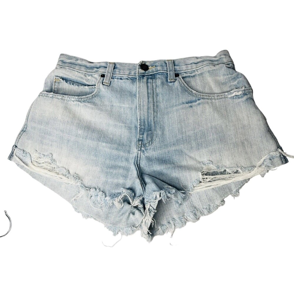 Abercrombie Fitch Women's Jean Shorts Size 8/29 Distressed cutoff light blue